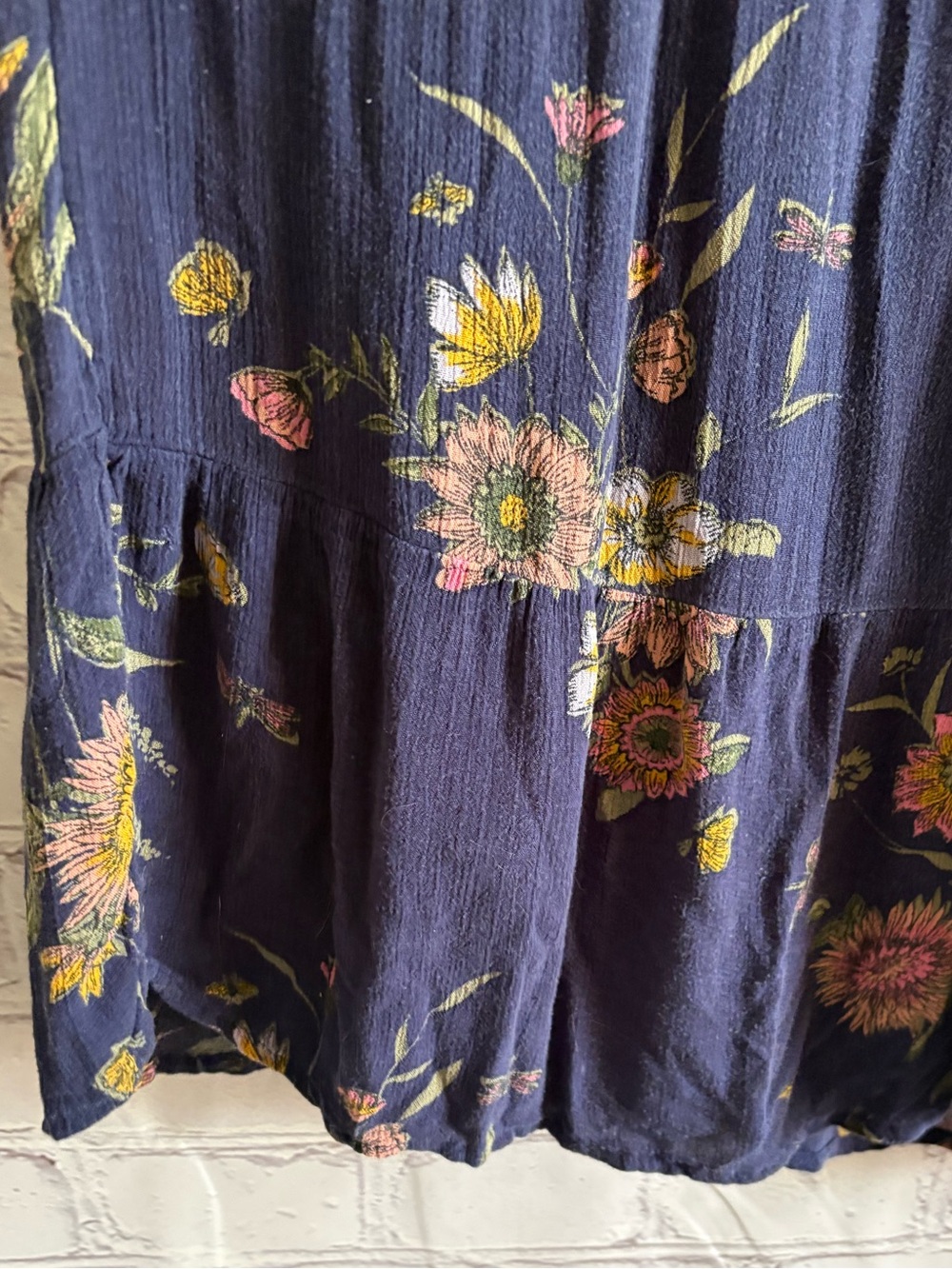 🌿5/$25 Old Navy Navy Floral Mini Dress - Picture 4 of 11